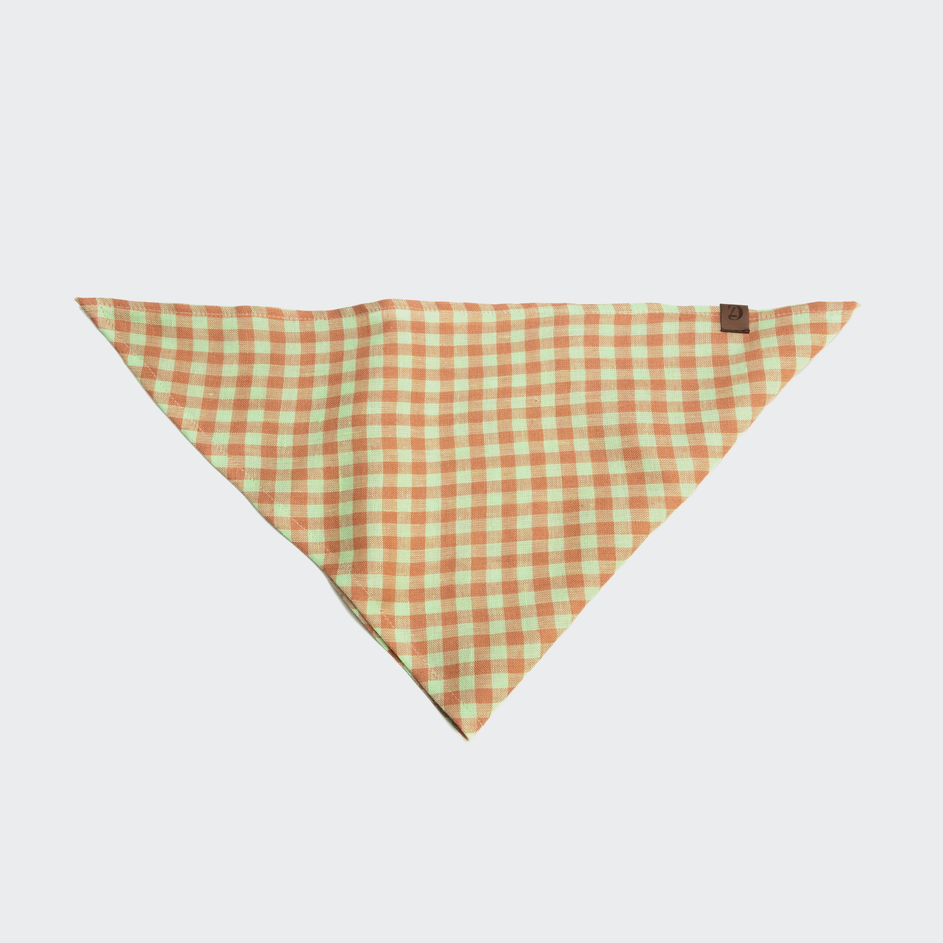 Hundehalstuch Bandana Check Orange - Image 3